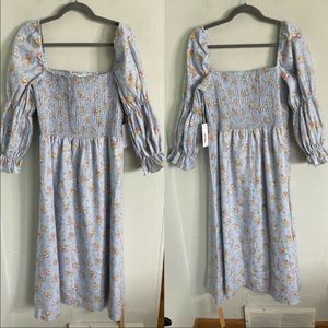Reformation Hyland Grazia Floral Linen Dress XL